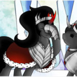 Sombra facehoofing with Nyx on Hail King Sombra image by Pixel_Spark