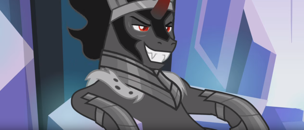 king sombra enthroned 1 from season 9 by Hail King Sombra